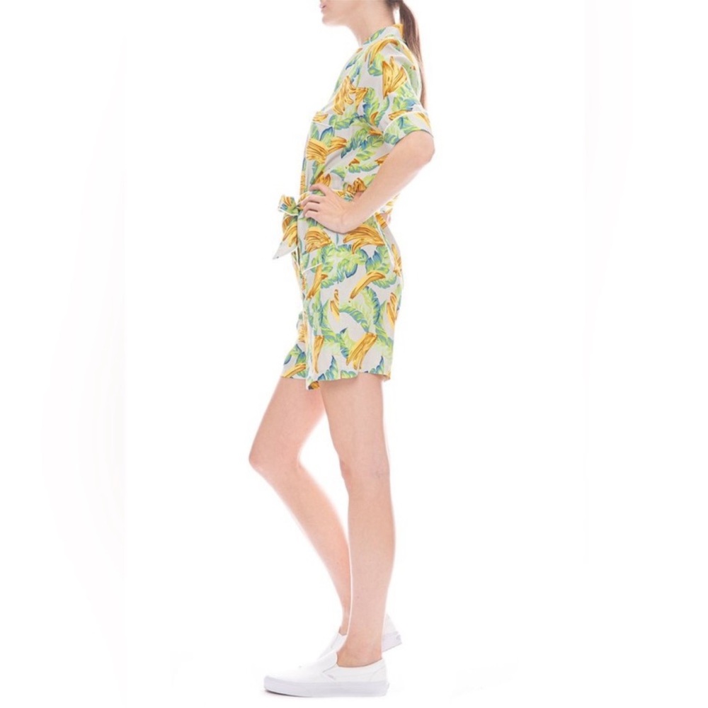 Tropical Banana Print Jumpsuit - Picture 2 of 5